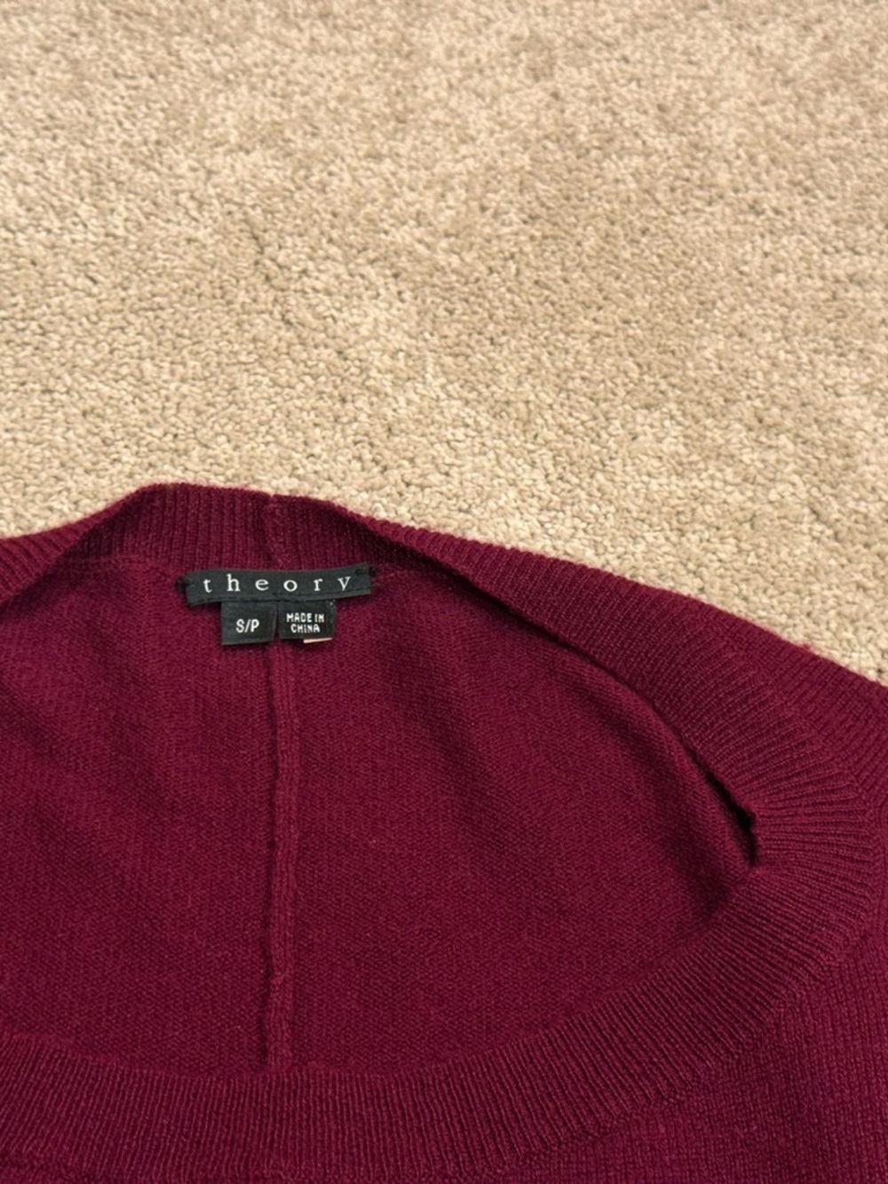 Theory Women's Wine Crewneck Sweater